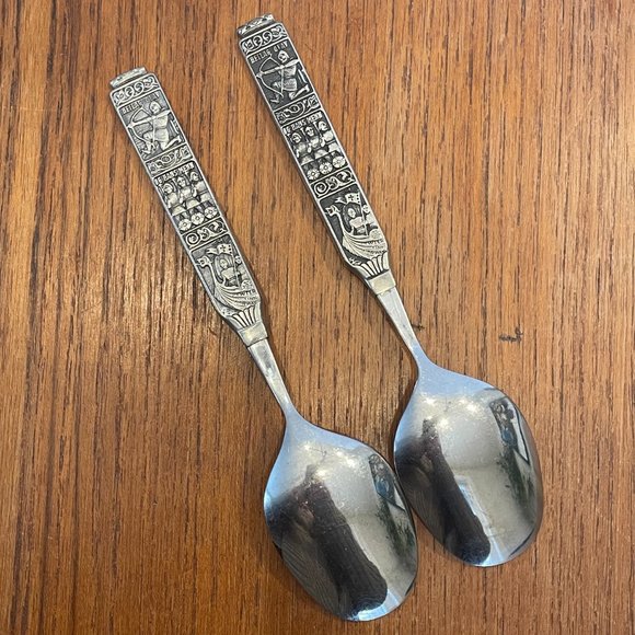 Vintage Hardanger KONGE TINN Pewter Norway Viking Smart Choice Flatware - Spoons - Picture 4 of 5